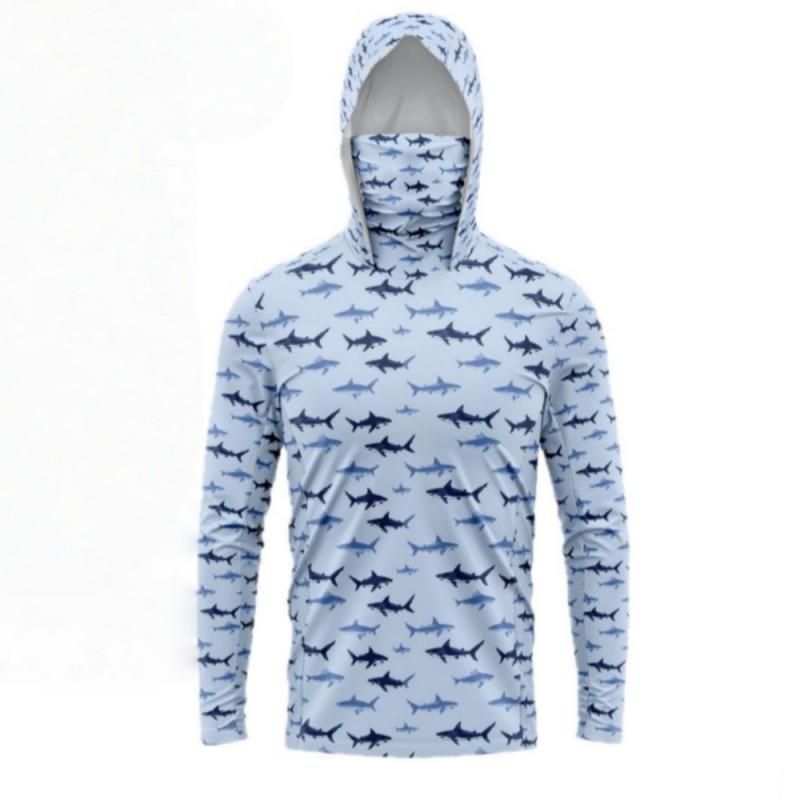 

Available Hooded Mask Fishing Clothes Light Sunscreen Long-sleeved Luya Fish 4XL