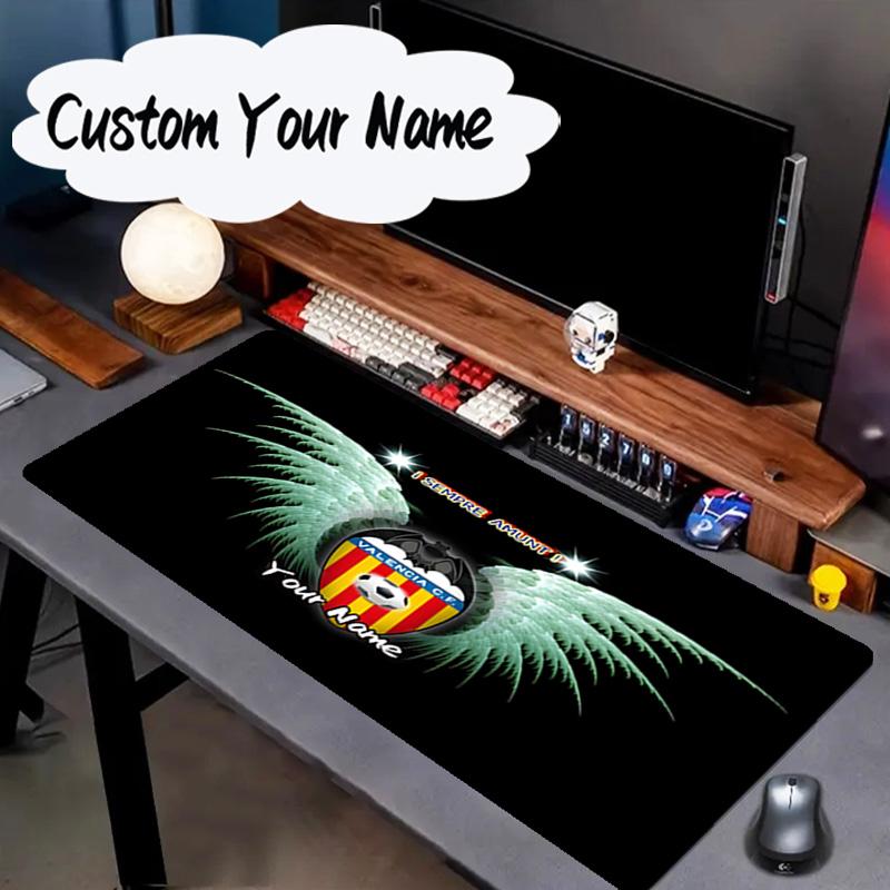 Custom Name Mouse Pad Valen-cia Crest Sunset Mouse Pad, Gaming Mouse Pad, Keyboard Pad, Desk Decor for Computer Notebook Fan Birthday Gift