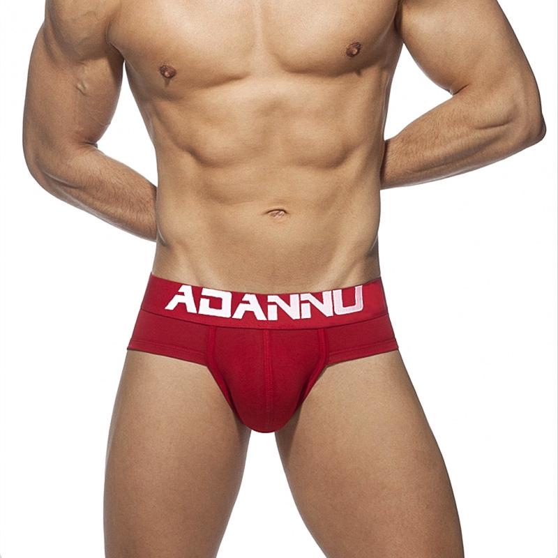 Trendy Herren-Slips aus Baumwolle mit niedriger Taille und atmungsaktivem U-Konvex-Beutel