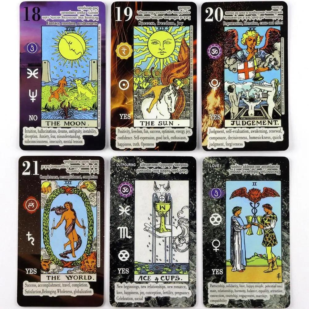 78 Stück Lern-Tarotkarten Hausparty Brettspiel Orakelkarten Tischspiel Divinationswerkzeuge Orakelkarte Familie Freund Tischspiel