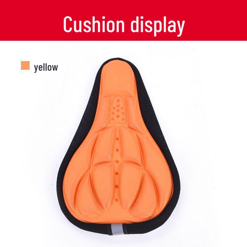 

Colorful 3D Silicone Saddle Cover: Breathable, Thickened Mountain Bike Seat Cushion. XS оранжевый