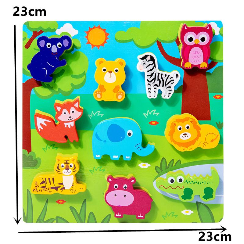 Montessori 3D Puzzle Stickers Animal Transportation Sea Animal Fruits Early Education Fun DIY Hand-on Paste Toys for Kids Gifts