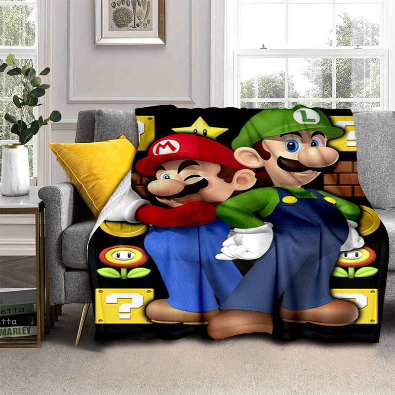 1pcSuper Mario Brothers Plush Blanket - Soft and Comfortable for All Seasons, Makes a Great Gift!B06040m