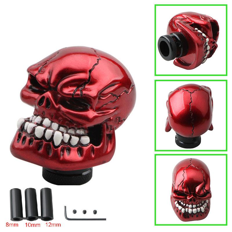 Car Skull Shape Head Manual Gearbox Shift Knob Manual Gear r Stick Shifter Lever Knob Big Teeth Ghost Skull Gear Shift Knob