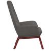 Relax Armchair with Footstool Light Grey Fabric