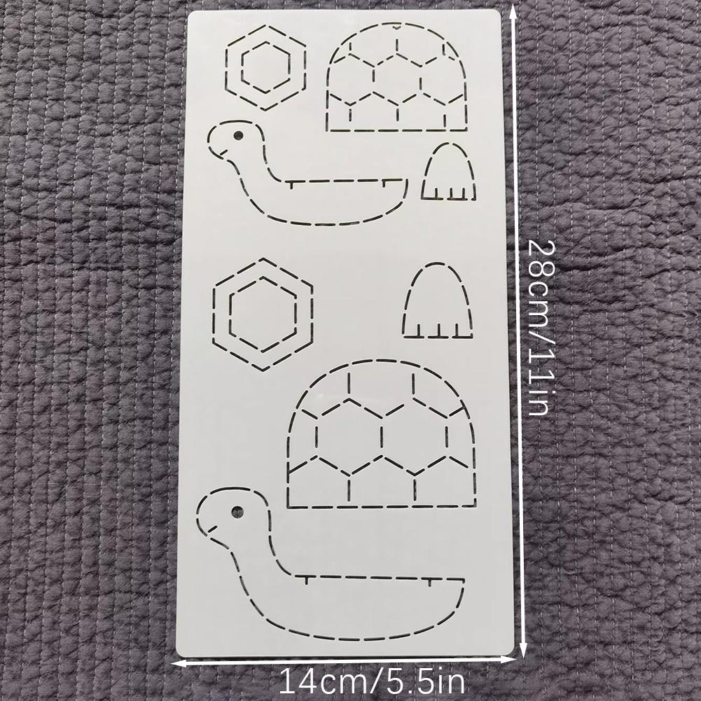 Cute Animals Patchwork PET Template DIY Handmade Keychain Stencils For Hangings Cat Couple Doll Quilting Patterns Making Crafts