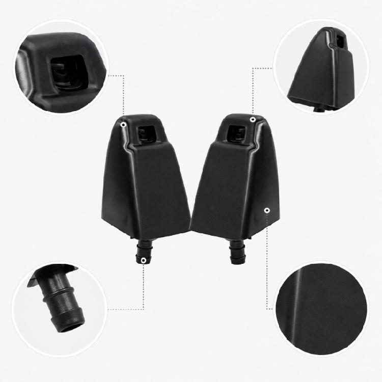 Washer Nozzle Replacement Pair 85044-60060 for Headlight Cleaning System Repair, Plastic Left and Right Parts for Daily Upkeep and Service