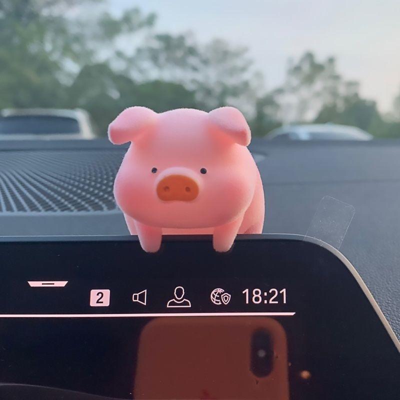Car Pendant Cute Pig Car Accessorie Swing Pig Auto Pendant Car Rearview Mirror Pendants Birthday Gift Auto Decoraction Ornaments