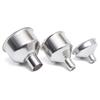 2Pcs Stainless Steel Funnel Portable Mini Small Mouth Funnels Bar Wine Flask Universal Long-mouth Conical Kitchen Oil Funnel
