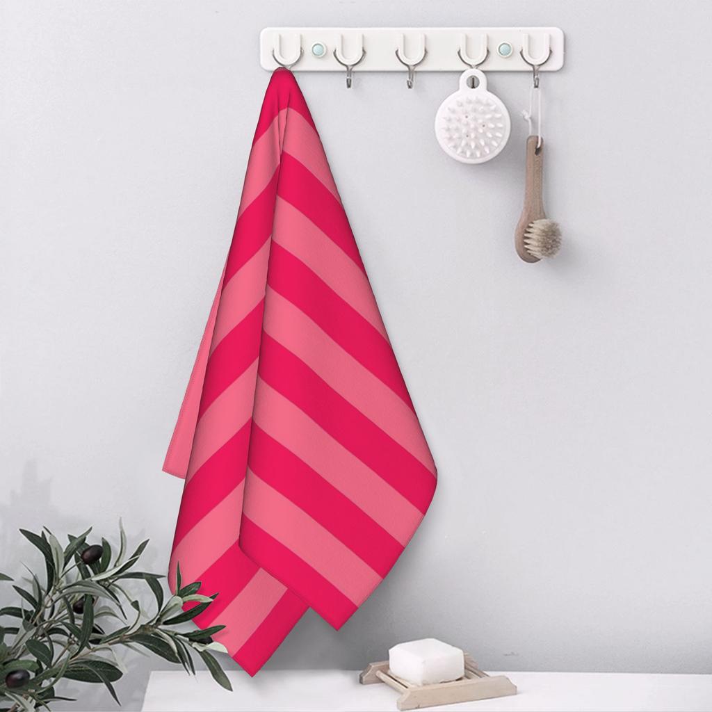 Bold Vivid Vetical Stripped Pattern Soft Face Towel Quick Dry Pool Bath Cotton Towels Breathable