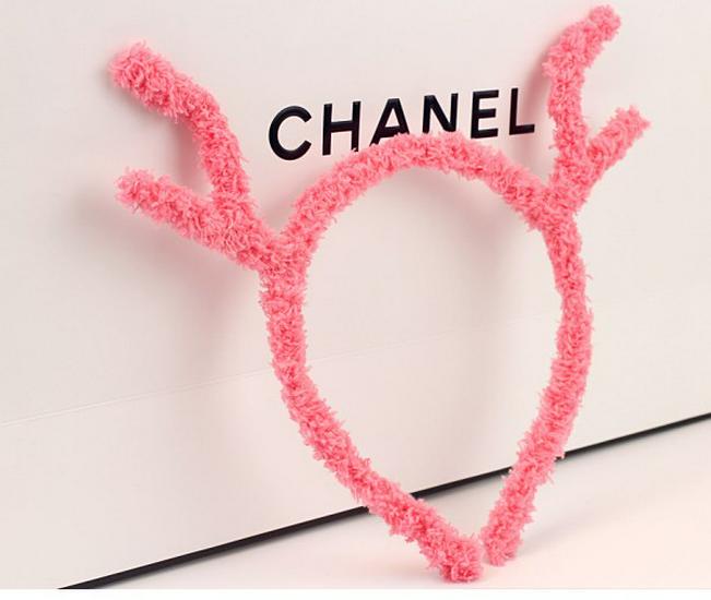 

Ободок с рогами северного оленя и плюшевыми ушками олененка - Лесной стиль, аксессуар для волос арбуз красный