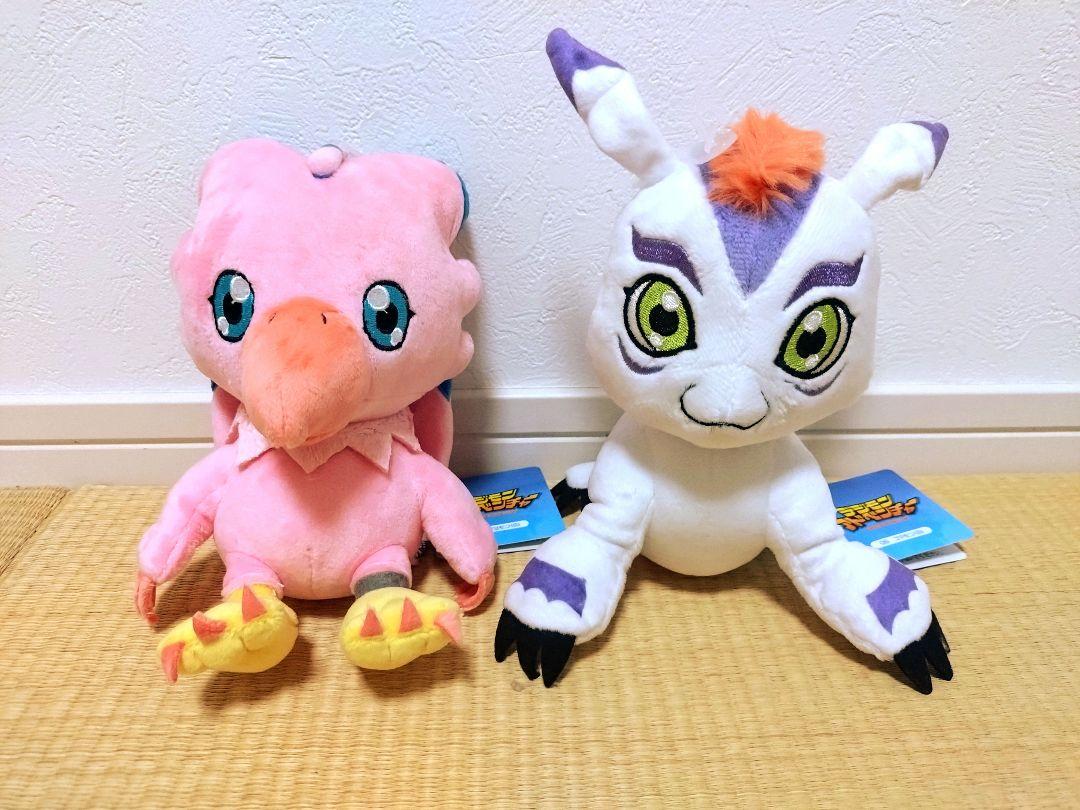

[USED] Digimon Adventure Piyomon Gomamon Plush Toy S Sanei Boeki Rare