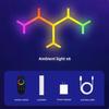 WIFI APP Smart Lamp Tuya Music Rhythm Control Splicing Ambient Quantum Lights LED Night Light for Game Room Bedroom Decoration