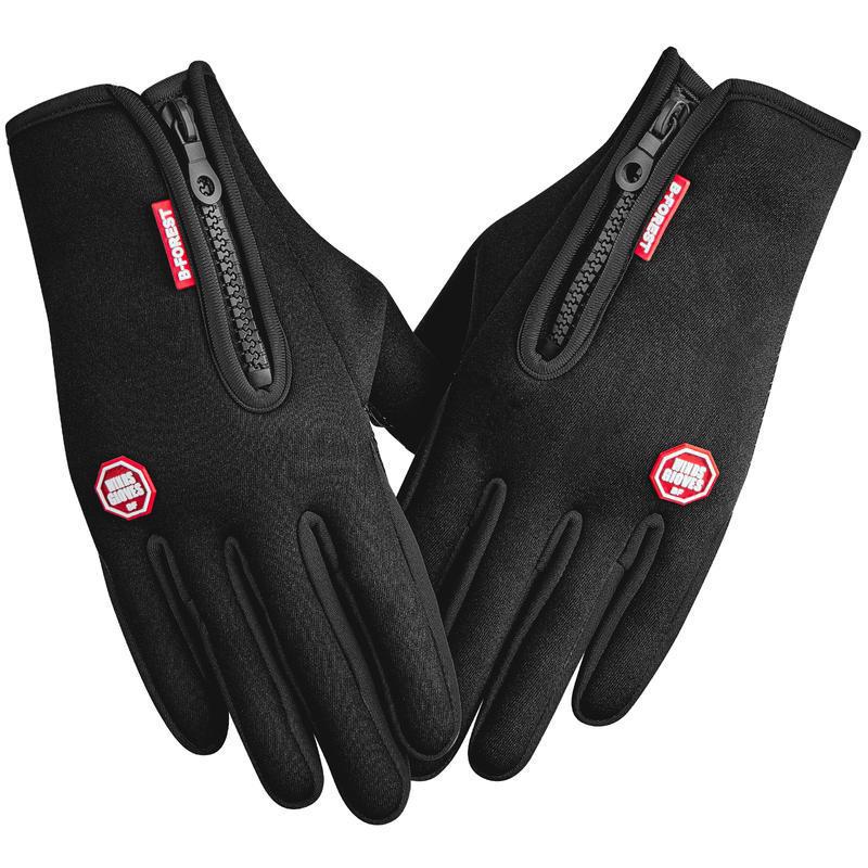 

R 73181 touchscreen ski gloves fall and winter touch screen gloves S чёрный