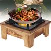 Small Windproof Liquor Burners Easy Cleaning Wood Metal Texture for Outdoor Activity with Stable Flame and Easy Cleaning