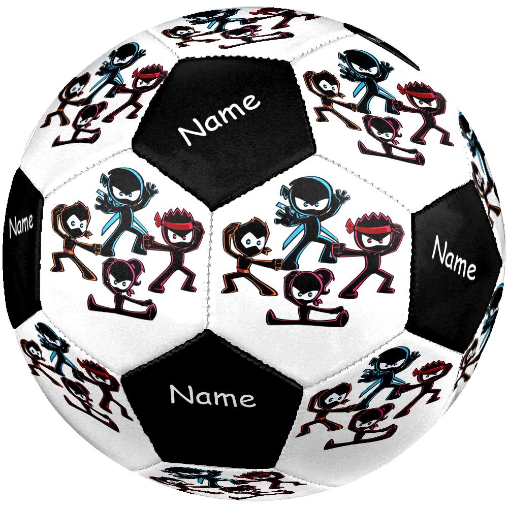 Custom Name Ninja Kidz Theme Size 5 Soccer Ball, Suitable for Both Indoor and Outdoor Matches, a Gift Suitable for Everyone.
