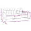 VidaXL Canapé à 3 places Noir 180 cm Similicuir, canapé, canapé de salon, canapé à trois places, canapé rembourré, sièges de 359122