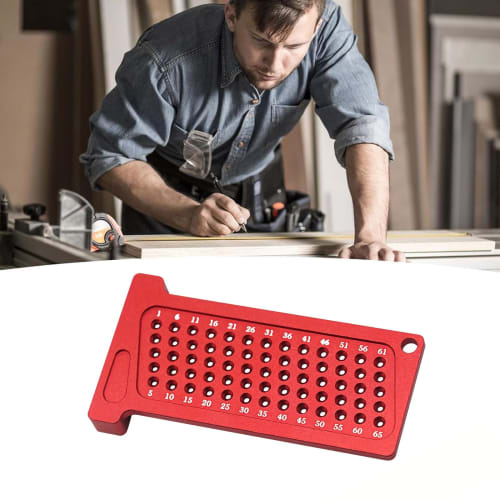 Refoiner T-square, Marking Ruler, Carpentry Ruler, High Precision, Portable Carpentry Scribing Tool, Aluminum Alloy, Red