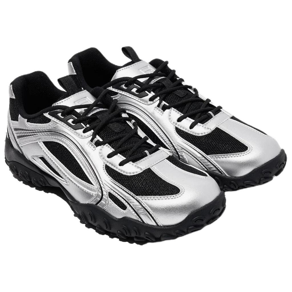 Fila Eshape MS Vielseitig Bequem Stoßdämpfend Niedrig geschnittene Freizeitschuhe Unisex Sneaker Silber Schwarz 1XM02348H010