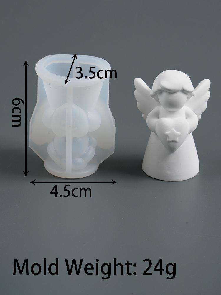 

Серце Крила Ангел Силіконова Форма для Ароматизованої Свічки Зроби Сам Скульптура Дівчини Гіпс Домашній Декор Ручна Робота Форма з Людської Смоли для Подарунків на День Народження