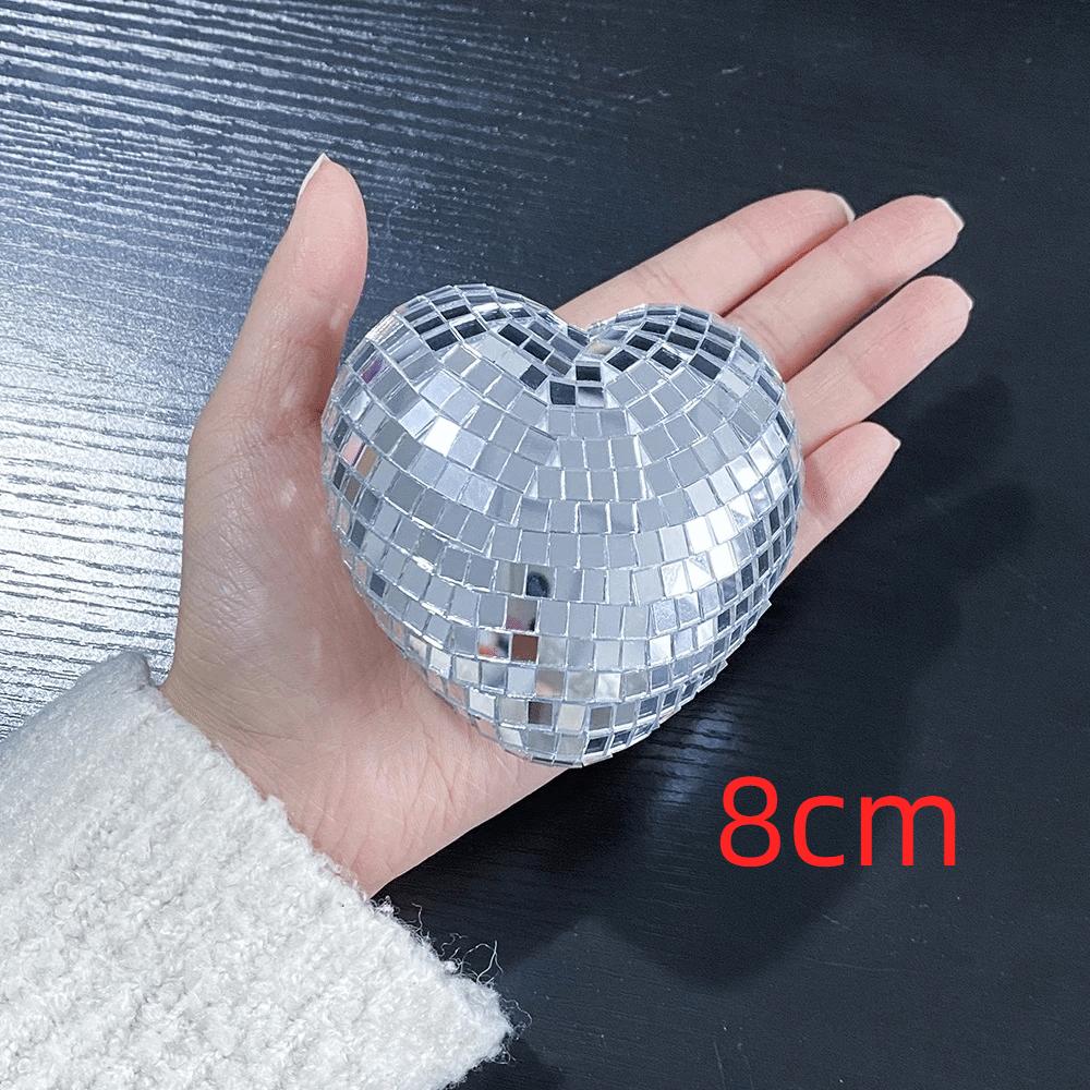 Lightweight Heart-Shaped Pendant Reflective Disco Ball Ornaments Disco Ball Decorations Garden