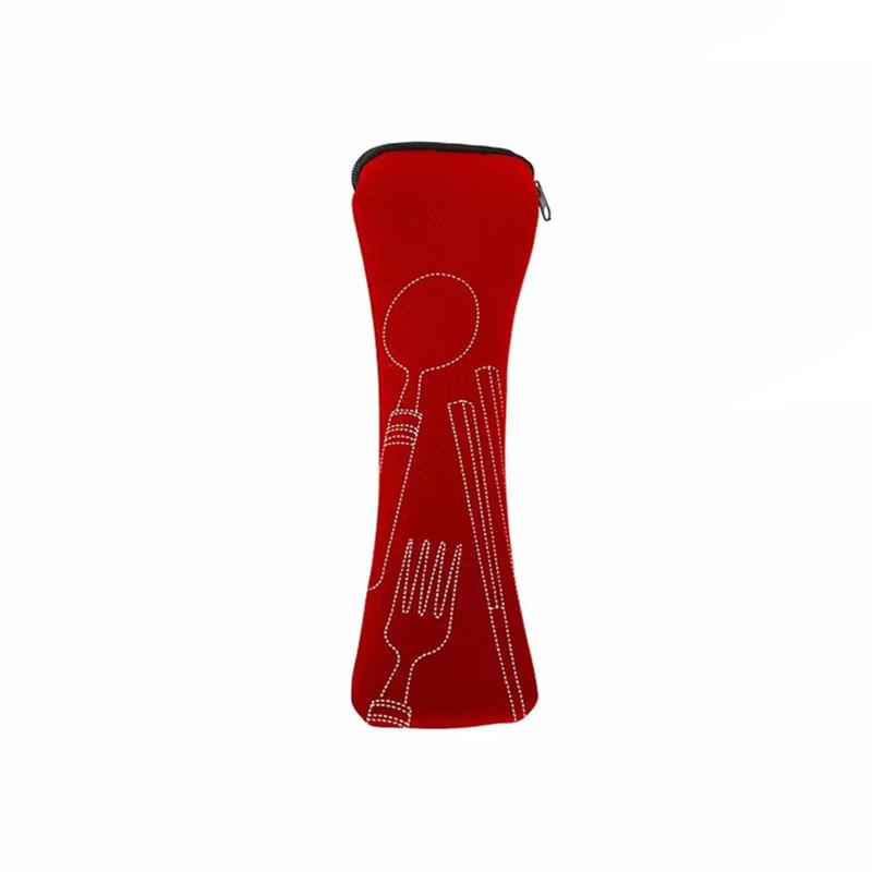 

1 шт. Сумка для столовых приборов Портативный набор для ужина Дорожный пикник Упаковка для вилок Кемпинг на открытом воздухе Кухня Домашние сумки для хранения(только сумка) Red