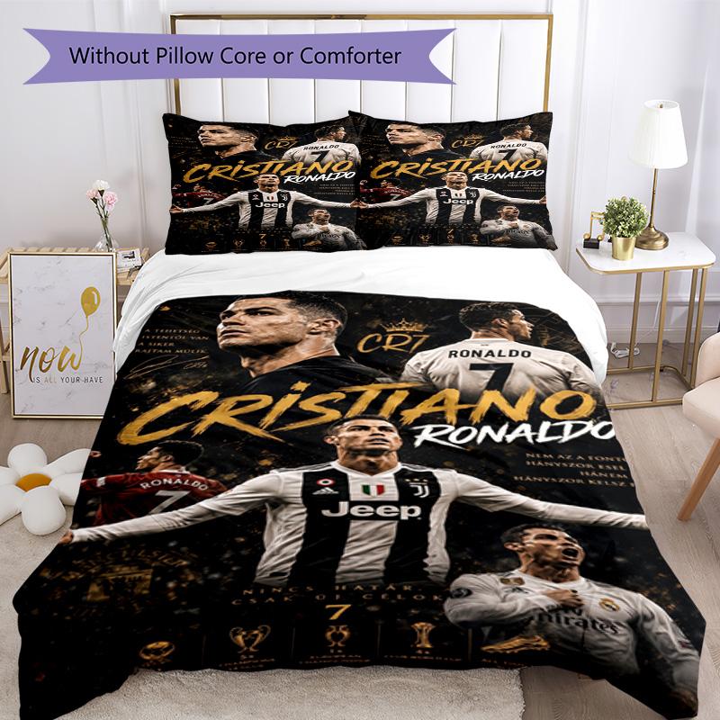Ronaldo Cr7 Oslavný Moment Povlečení, Prodyšný Povlak na Peřinu s Povlaky na Polštáře, Měkké Ložní Prádlo pro Ložnici Domácí Dekoraci, Perfektní Festival Bi