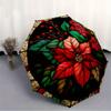 1pc Stained Glass Pattern Automatic Opening/Closing Folding Umbrella with 56 Ribs, Plastic Handle, Windproof Portable Sunshade Umbrella y250726096