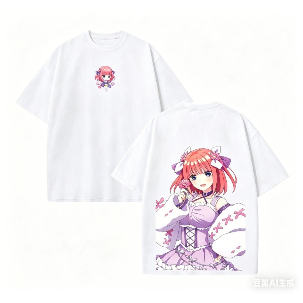 The Quintessential Quintuplets Nino Classic Cotton T-Shirt Summer New Personalized Clothing