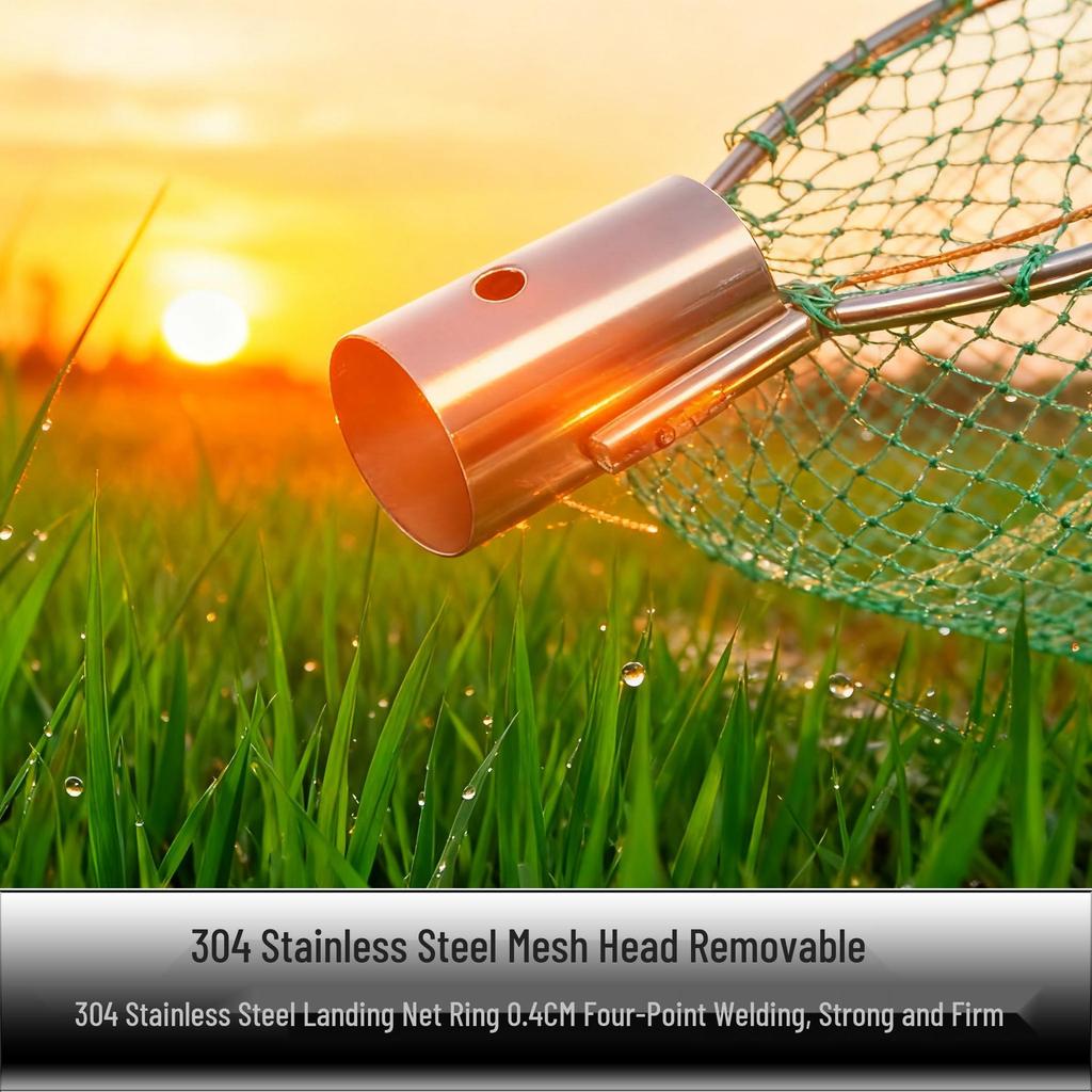 Adjustable Insulated Ultra-Hard Fiberglass Telescopic Landing Net