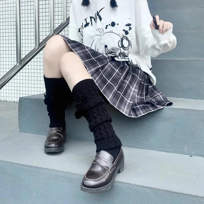 

Вязаные крючком носки короткого стиля с помпоном 2025 Новая мода Повседневные Женские Теплые Зимние Вязаные Гетры Вязаные Носки One Size