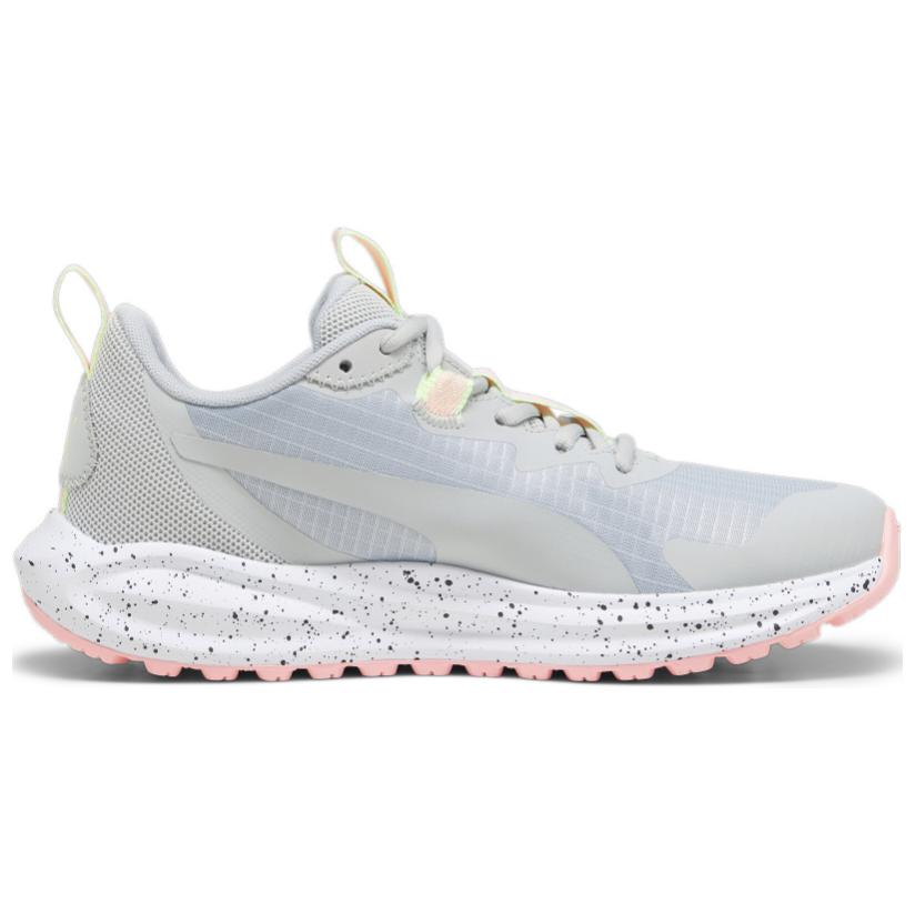 New PUMA Twitch Runner Anti Slip Wear Resistant Low Top Running Shoes Unisex Light Gray Pink 376961-15
