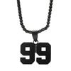1PC Stainless Steel Athletes Soccer Lucky Number Necklace for Boys Girls Football Basketball Number Necklace for Men Women