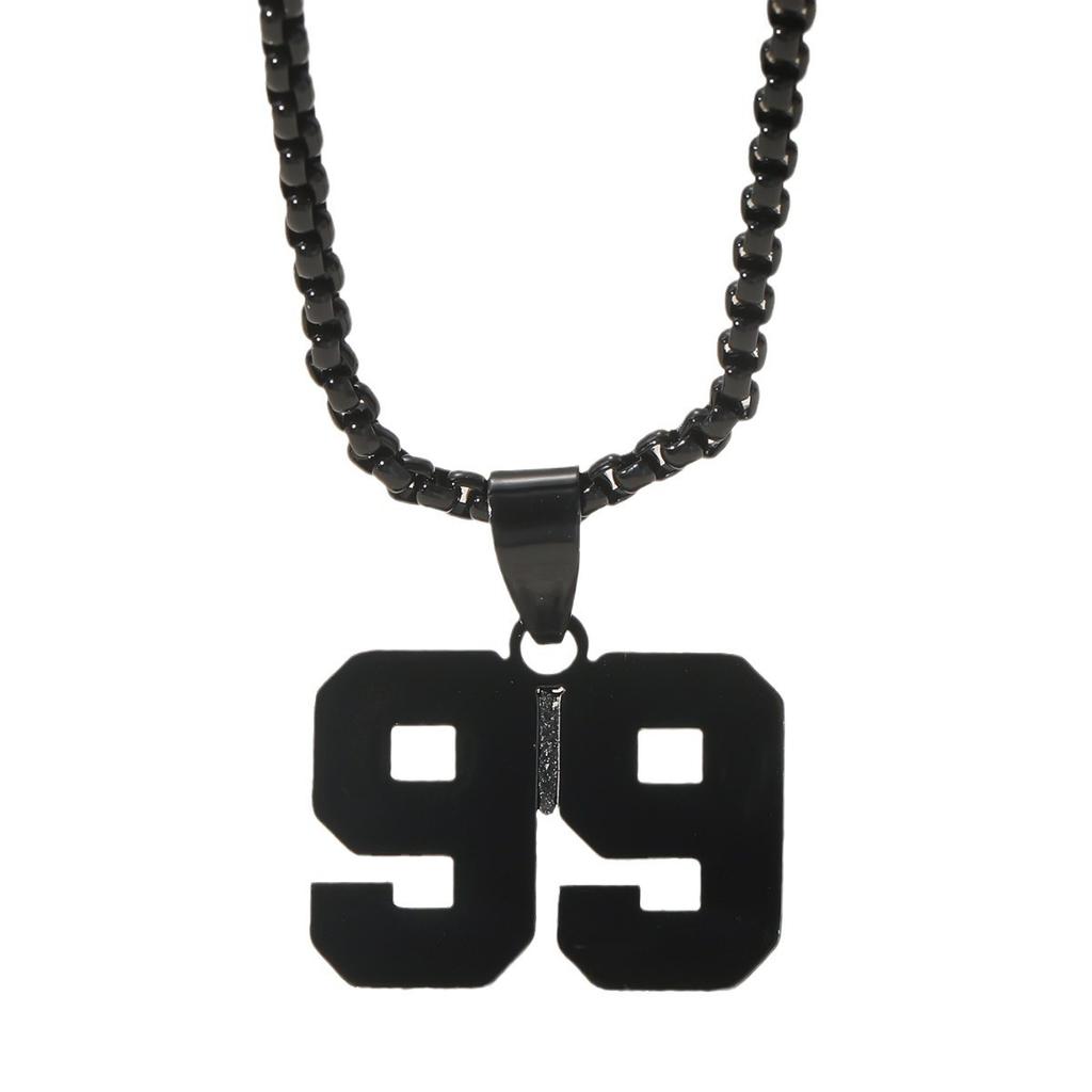 1PC Stainless Steel Athletes Soccer Lucky Number Necklace for Boys Girls Football Basketball Number Necklace for Men Women