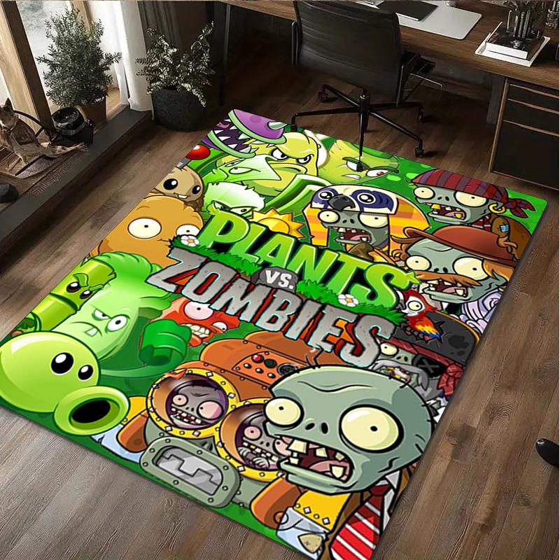 1 Stück Pflanzen V.S. Zombies Teppich - Heimteppich Büro Dekorativer Teppich Für Wohnzimmer Schlafzimmer Fußmatte Boden Teppich Computer Stuhl Bereichsteppich