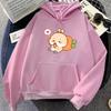Rabbit Eating Carrot Printed Hoodies Sudaderas Winter Cartoon Graphic Print Sweatshirt with Pocket Women Men Clothing  Moletom