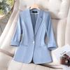 2026 Spring/Summer Women's Mid-Sleeve Blazer - Slim Fit, Professional Formal Workwear