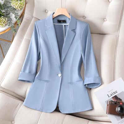 2026 Spring/Summer Women's Mid-Sleeve Blazer - Slim Fit, Professional Formal Workwear