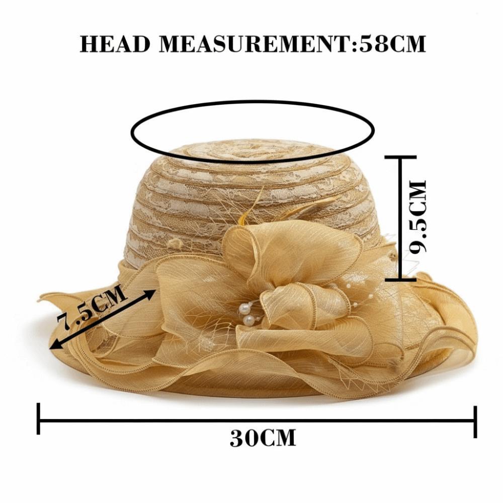 Breathable Ladies Fascinator Hat Wide Brim Foldable Sun Cap Bowknot Design French Style Bucket Hats Photography Accessory
