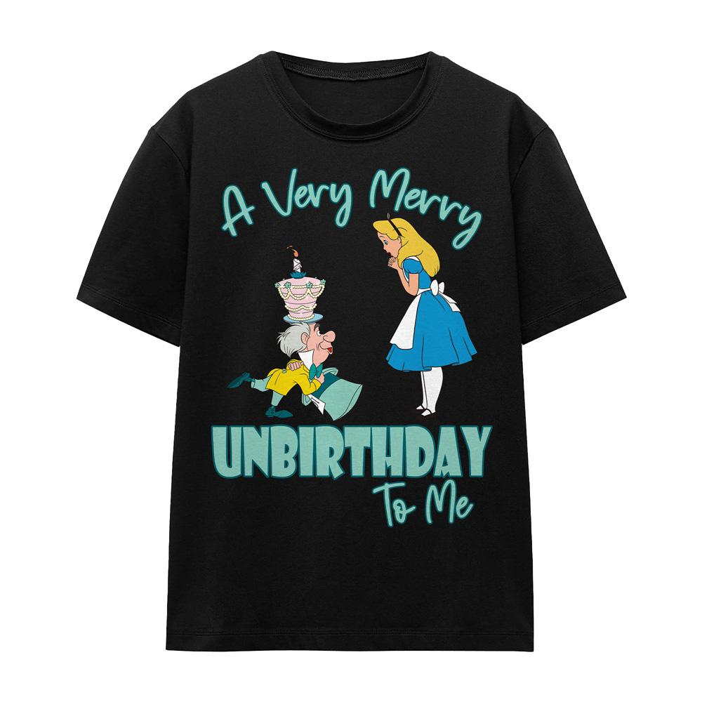 Alice In Wonderland Unisex Adult Very Merry Unbirthday To Me T-Shirt