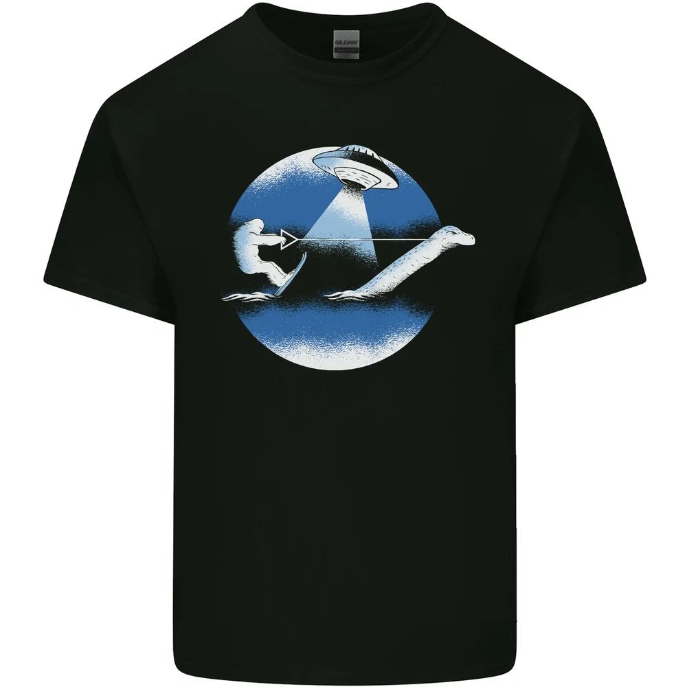 Bigfoot Lockness Monster Alien Abduction UFO Unisexs Light Cotton TShirt S