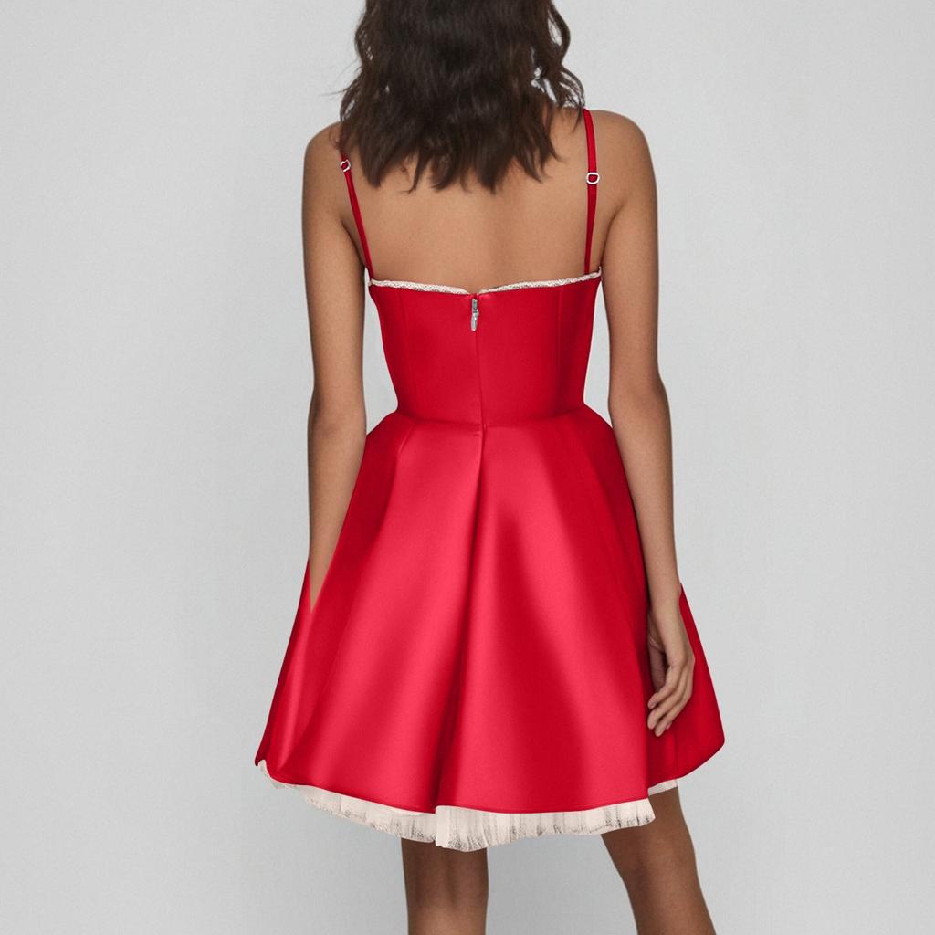 Women's Fashion Summer Solid Color Strapless Hot Girl Suspender Sleeveless Sexy Dress