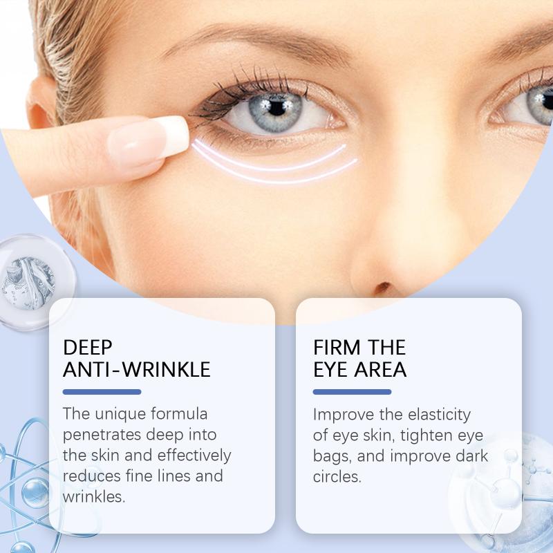 Jaysuing Firming Eye Cream 50G Anti Wrinkle Dark Circles Puffiness Reduction Moisturizing Eye Treatment Massage Cream one size