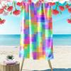 Colorful Gradient Pixel Pattern Beach Towel Quick-drying for Travel Outdoor Sports Jogging Beach and Swimming