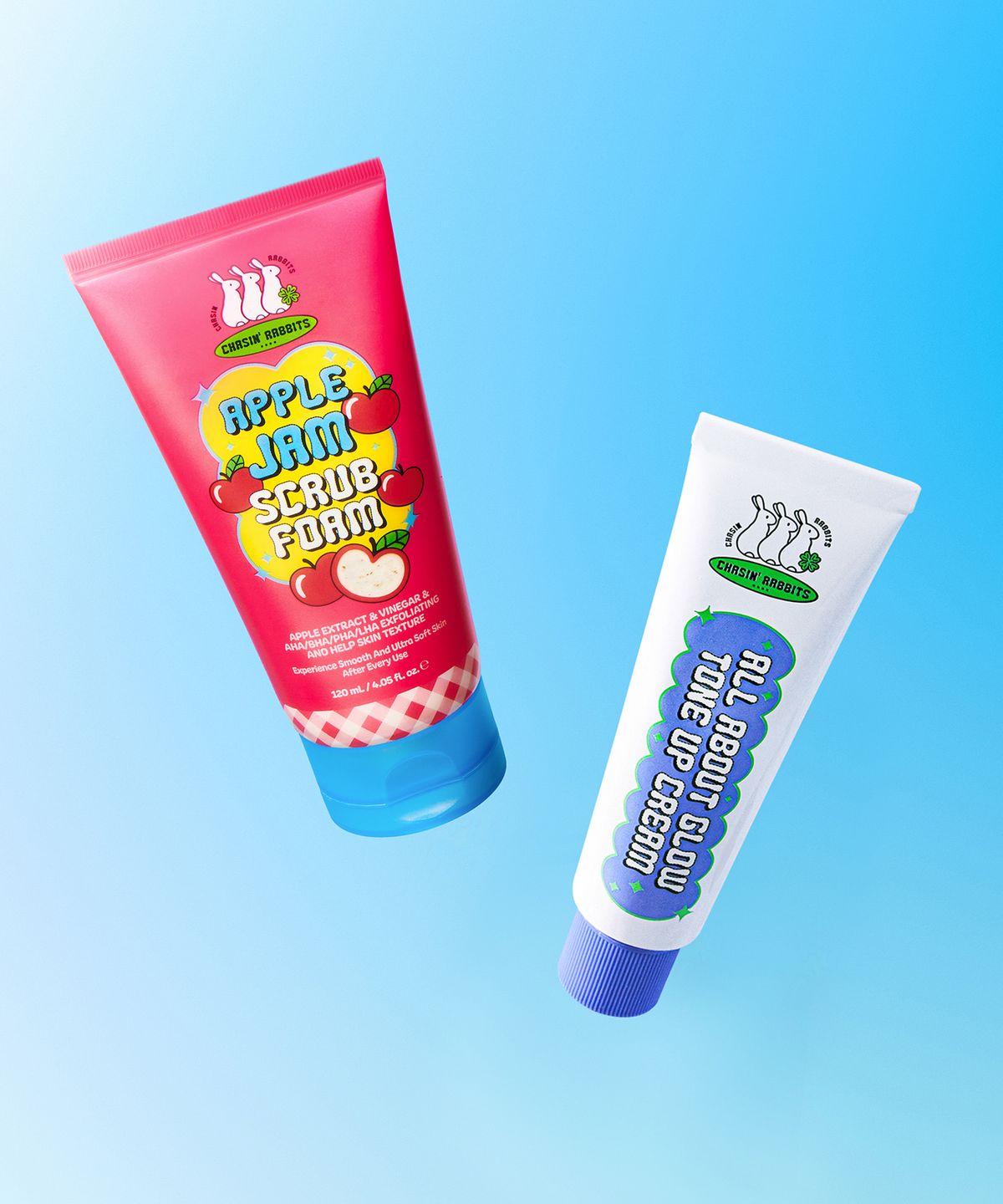 [ Glow & Wash SET ] Apple Jam Scrub Foam Cleanser + All About Glow Tone-Up Cream 2-Piece Set