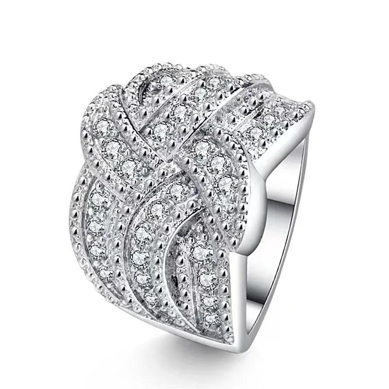 Inel Nou Unisex Zircon Micro-incrustat Zircon Artificial Trend Nișă Simț Creativ Totul Petrecere Lux