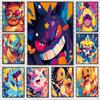 Pokemon Home Decoration Canvas Painting HD Anime Colorful Poster Figure Squirtle Gengar Pikachu Charmander Wall Art Picture Gift