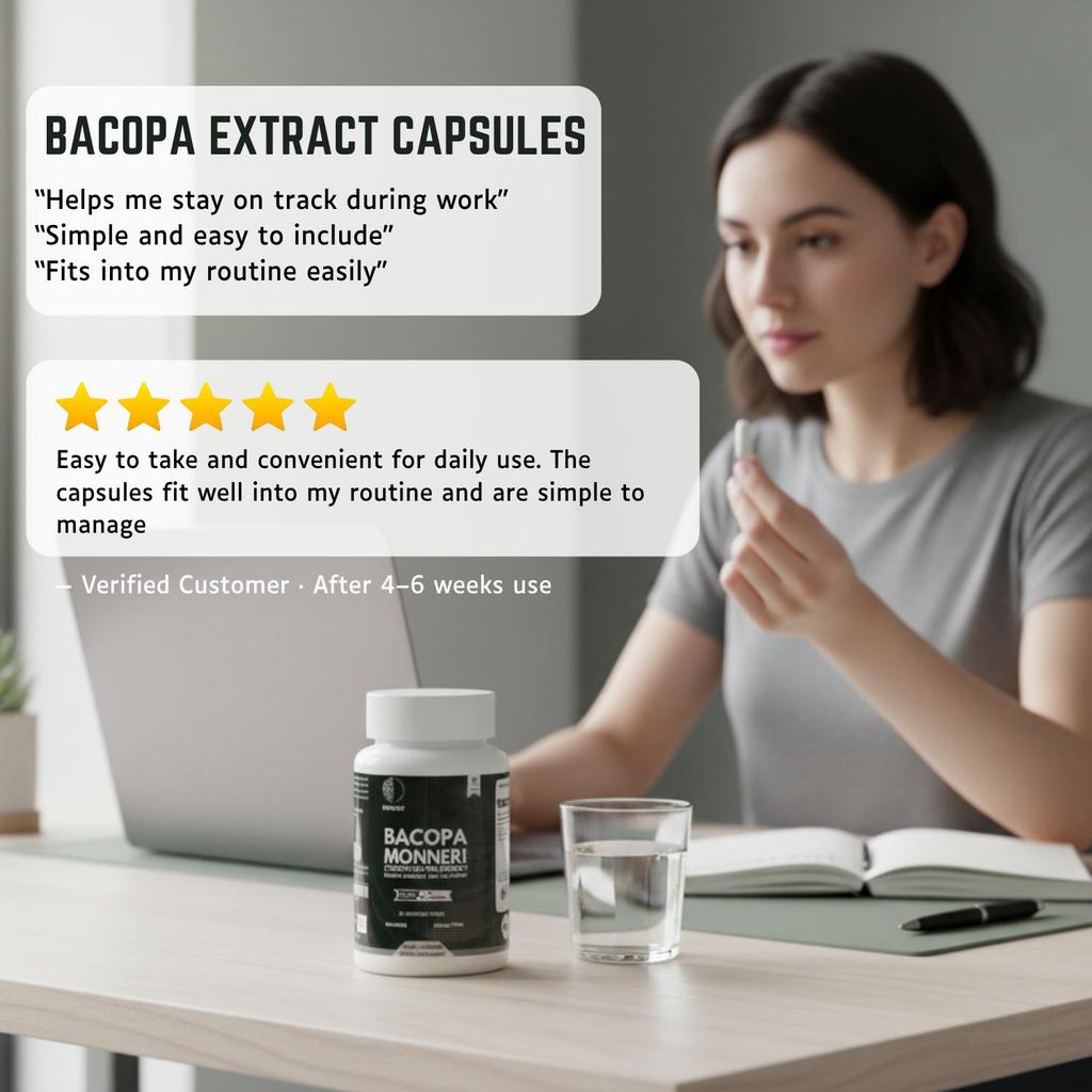 Bacopa Monnieri (Brahmi) 60 Capsules | Extract Powder | Organic