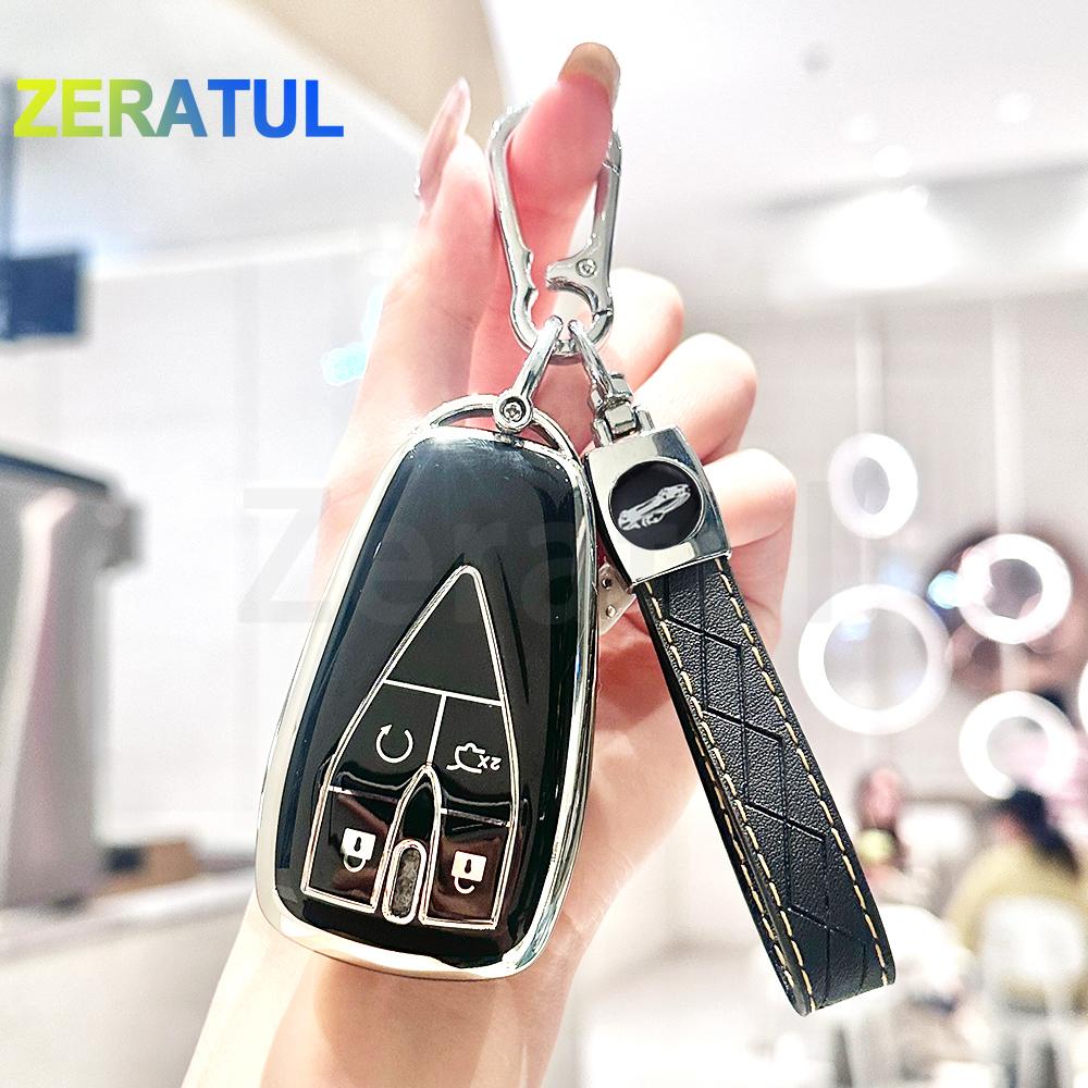 4 Buttons Tpu Shell Fob Protector Bag Holder Car Remote Key Case Cover For Changan Cs35 Plus Cs55 Plus Cs75 Plus