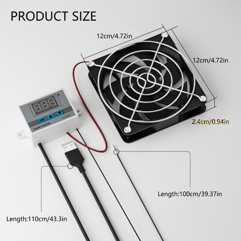 120mm USB-betrieben leise Lüfter mit Thermostatsteuerung für effiziente Kühlung in Schränken HX5E